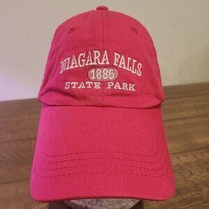 Niagra Falls State Park Cap Hat Pink Embroidered Adjustable Strap Back